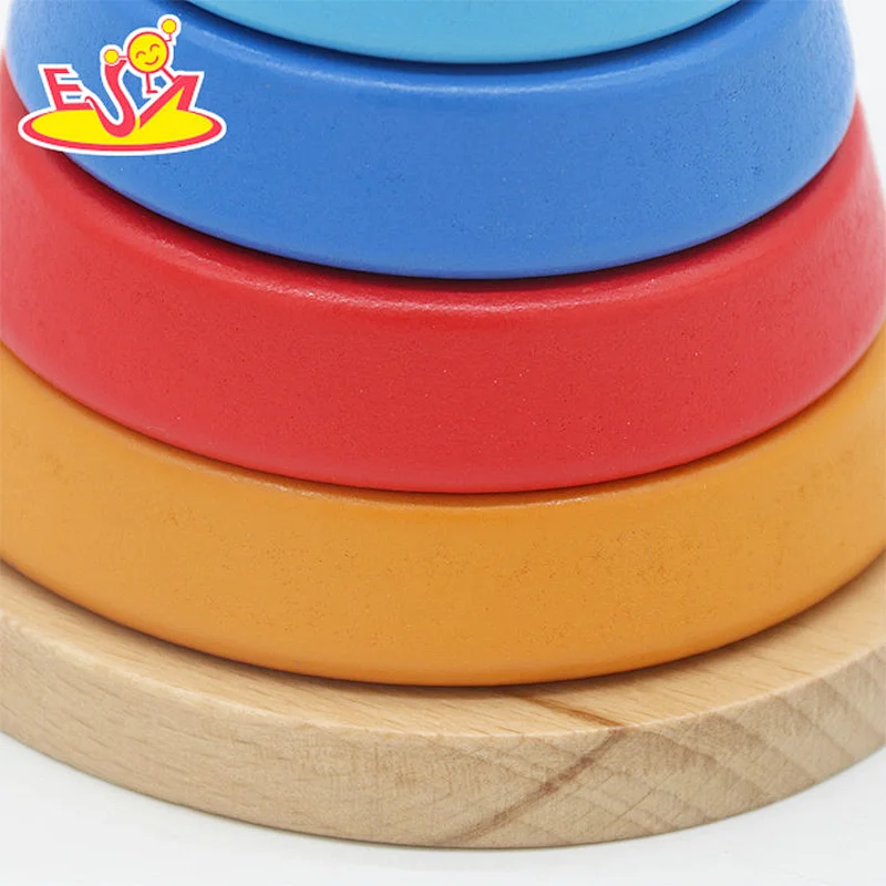 Factory Direct Educational Building Blocks Wooden Stacking Toy For Kids W13D449